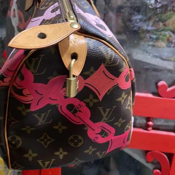 SOLD /  Louis Vuitton Chain - Flower speedy 30 - Picture 5 of 17